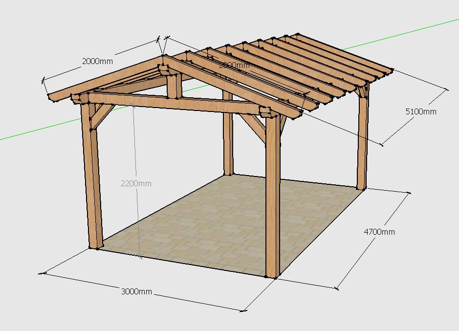 Cenador de madera a dos aguas: Elegancia y sombra para tu jardín