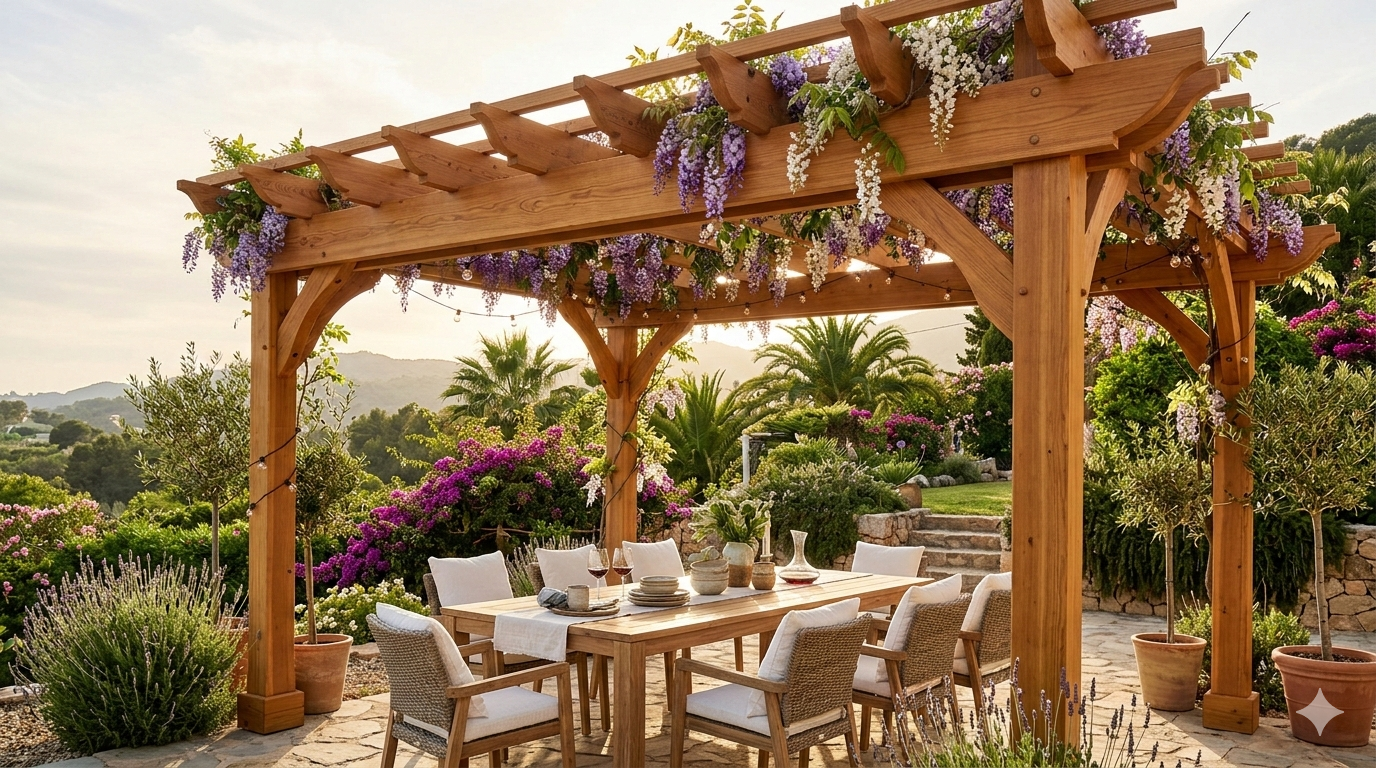 Transformar tu Jardín: Por qué la Pérgola de Madera es la Reina del Exterior